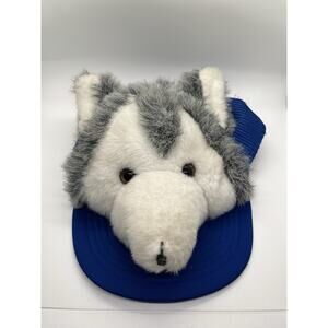 Realistic Designs 3D Plush Husky Dog Wolf Cap Baseball Hat Adjustable Snapback